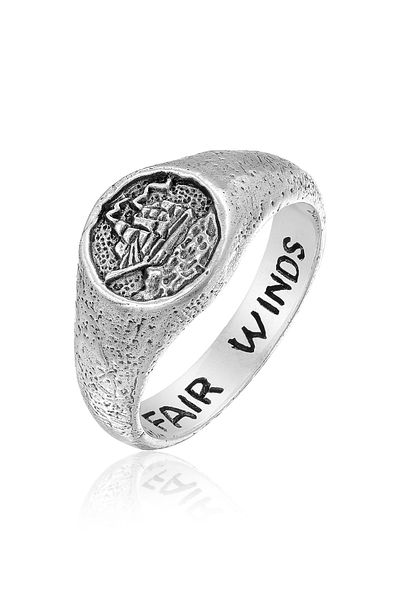 HAZE & GLORY Ring Siegelring Fair Winds 925 Silber