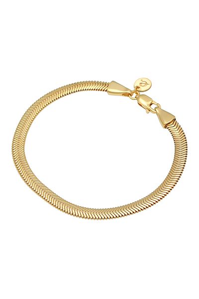 ELLI Armband Damen flach elegant Schlangenkette Fischgrät Trend aus 925 Sterling Silber
