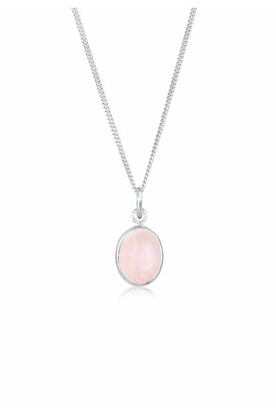 ELLI Halskette Basic Rosenquarz 925 Sterling Silber