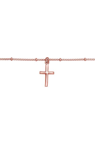 ELLI Halskette Halskette Basic Choker Kugelkette Kreuz Glaube 925 Silber