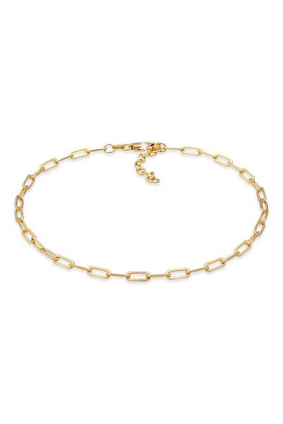 ELLI Fußschmuck Glieder Oval Basic Kette Optik 925 Silber