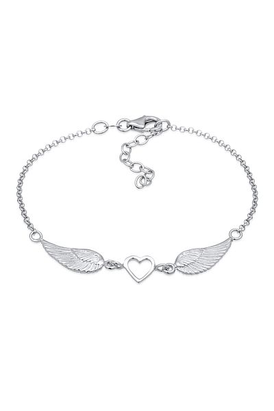 ELLI Herz-Filgel-Armband aus 925er-Sterlingsilber