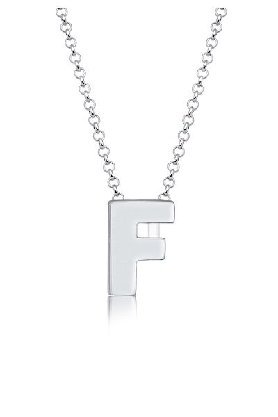 ELLI Halskette Buchstabe F First Trend Minimal 925 Silber