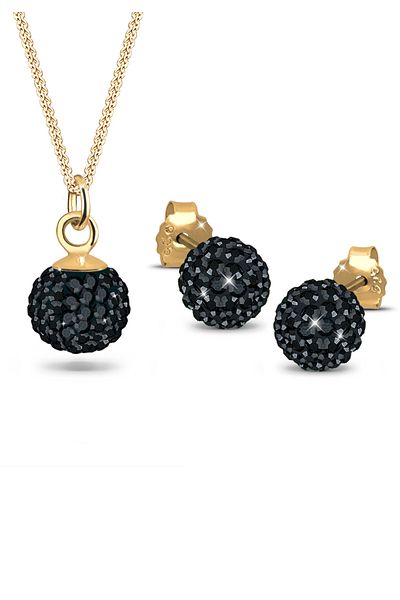 ELLI Schmuckset 925 Ayar Gümüş Kristal