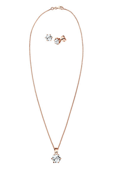 ELLI Schmuckset Basic Kristalle Silber