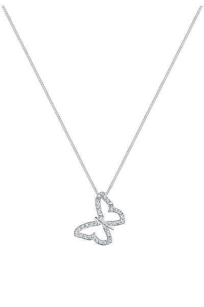 ELLI Halskette Schmetterling Kristalle 925 Silber