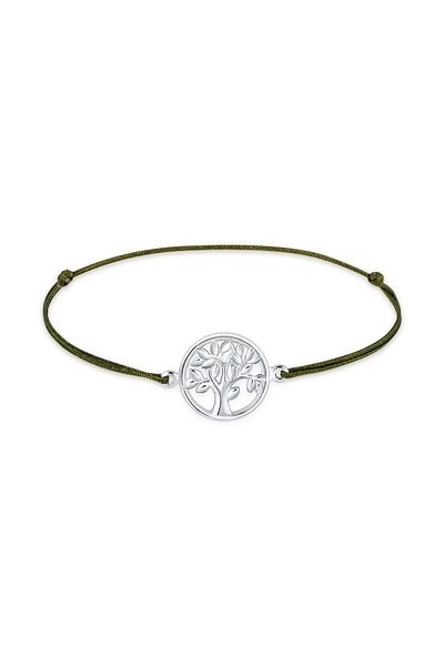 ELLI Armband Lebensbaum Boho Festival Nylonband 925er Silber
