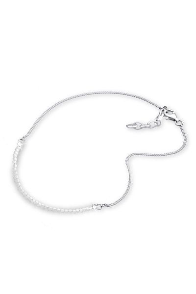 ELLI Fußschmuck Glasperle Silber