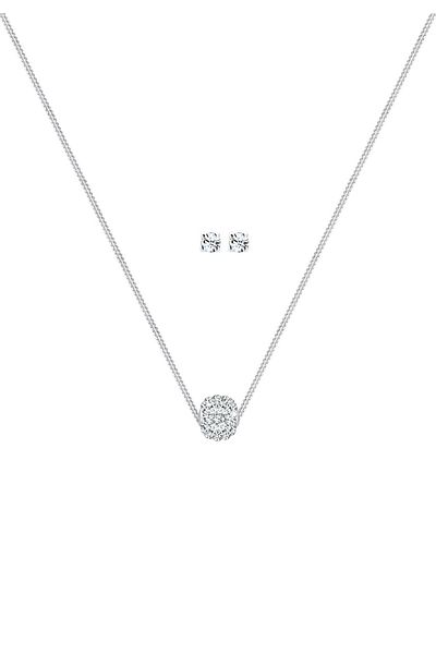 ELLI Schmuckset Collier Kugel Kristalle 925 Gümüş