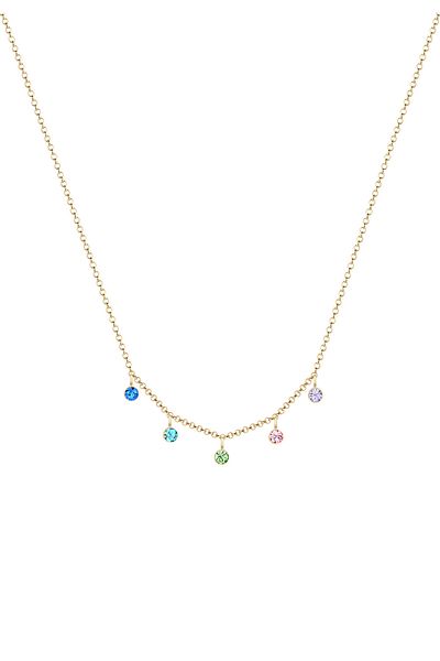 ELLI Halskette Bunt Regenbogen Kristalle 925er Silber