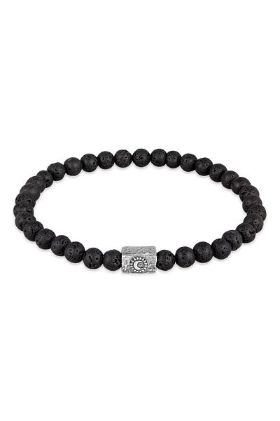 HAZE & GLORY Heilige Sonnenperle aus 925er Silber – Lava Perlen-Armband