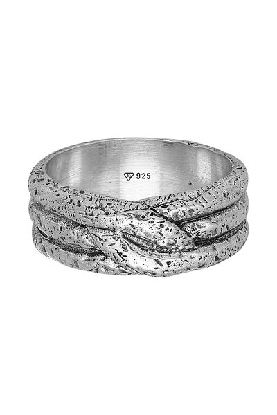 HAZE & GLORY Ring Bandring Verflochten 925 Silber