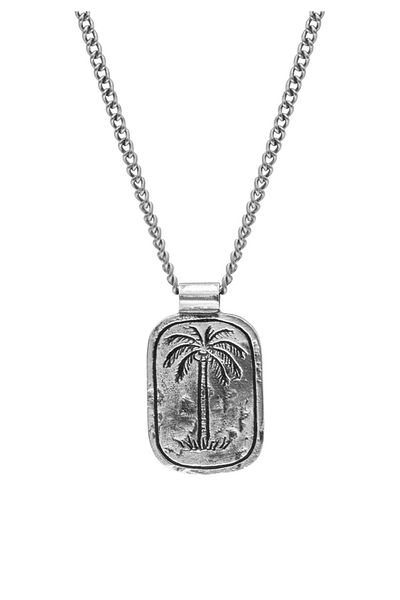 HAZE & GLORY Halskette Plättchen - Coconut Society Palme 925 Silber