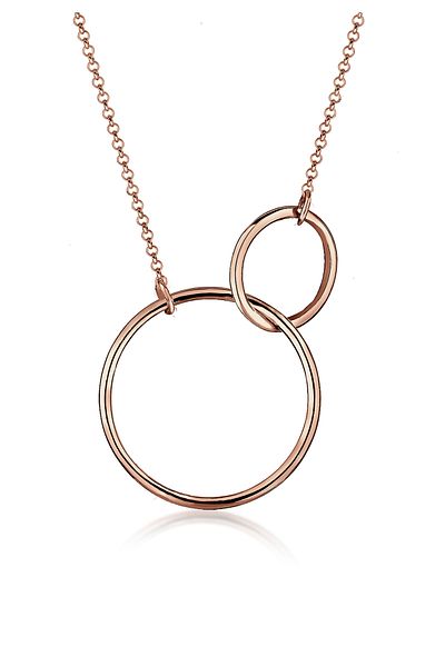 ELLI Halskette Damen Kreis Formen Filigran Geo Look in 925 Sterling Silber