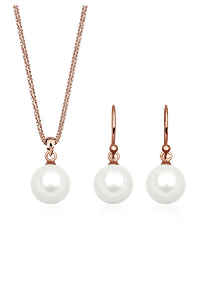 ELLI Schmuckset Muschelkernperle 925 Ayar Gümüş Geschenkidee