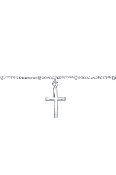 ELLI Halskette Halskette Basic Choker Kugelkette Kreuz Glaube 925 Silber