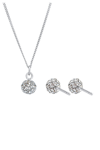 ELLI Schmuckset Basic Elegant Kristalle 925 Silber