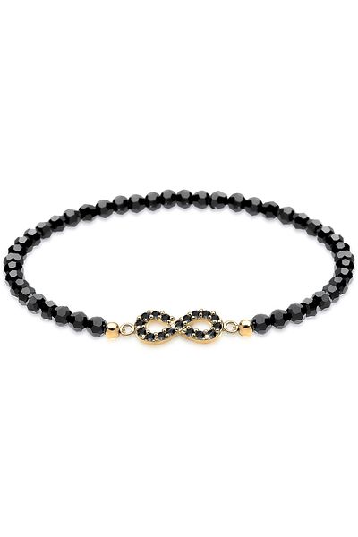 ELLI Armband Infinity Kristalle 925 Silber Noir
