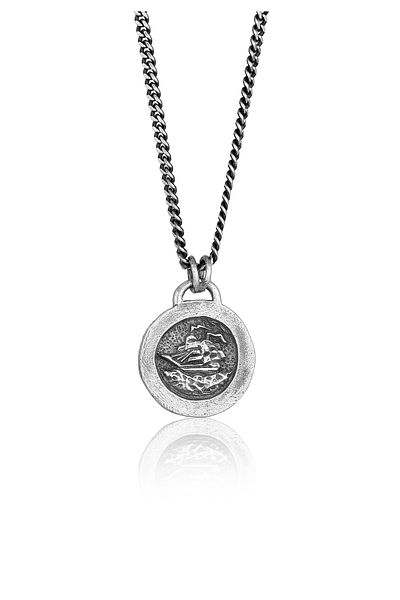 HAZE & GLORY Halskette Münze - Fair Wind Maritim 925 Silber