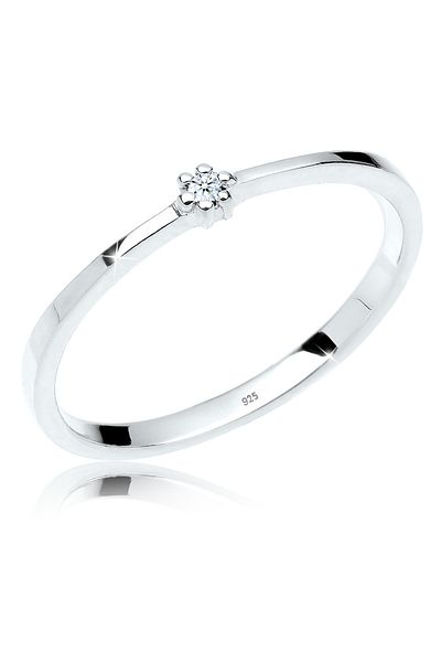 ELLI Stříbrný prsten Diamant 925er Verlobungsring