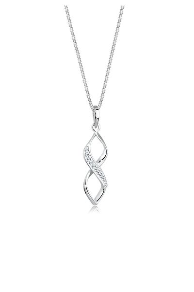 ELLI Halskette Infinity Kristal Edel 925 Gümüş
