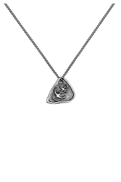 HAZE & GLORY Halskette Anker Coin - Castaway 925 Silber