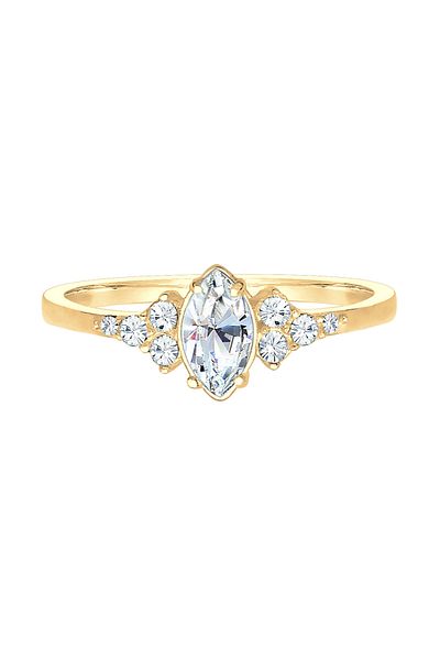 ELLI Ring Damen Valentine Marquise mit Kristallen in 925 Sterling Silber