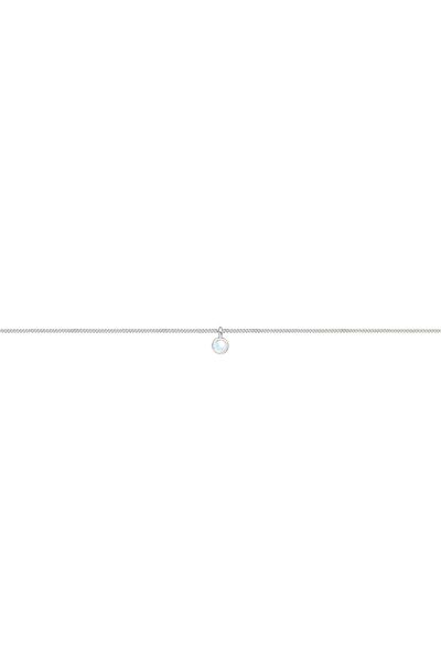 ELLI Halskette Choker Mondstein Anhänger Basic Trend 925 Silber