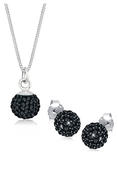 ELLI Schmuckset Kristalle 925 Silber