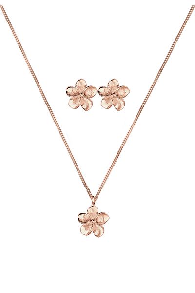 ELLI Schmuckset Frangipani Blüte 925 Ayar Gümüş