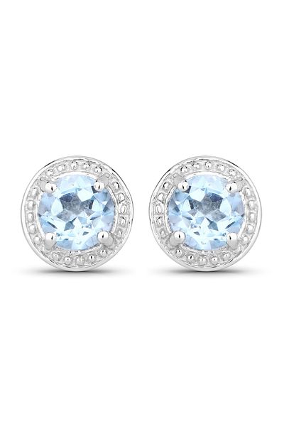 Rafaela Donata Edelsteinohrstecker Ohrstecker Sterling Silber Blautopas