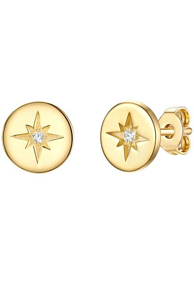 Lulu & Jane Diamantohrstecker Ohrstecker Sterling Silber iki renkli Diamant weiß