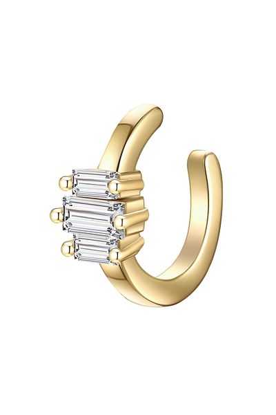 Glanzstücke München Silberohrklemmen Ohrklemme Sterling Silber gelbgold Zirkonia weiß