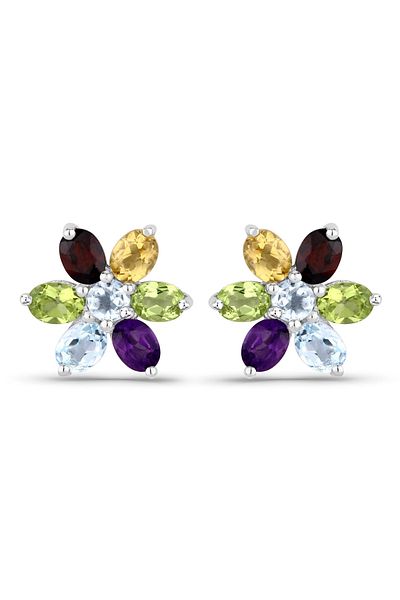 Rafaela Donata Edelsteinohrstecker Ohrstecker Sterling Silber Edelsteine multicolor