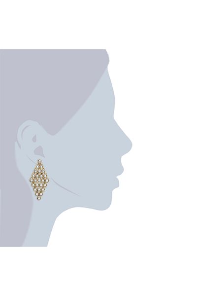 Lulu & Jane Modeschmuckohrstecker Ohrstecker gelbgold Glaskristall