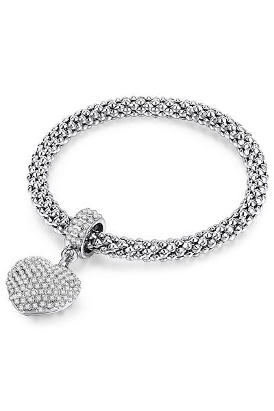 Lulu & Jane Modeschmuckarmband Kol Bandı Glaskristall weiß