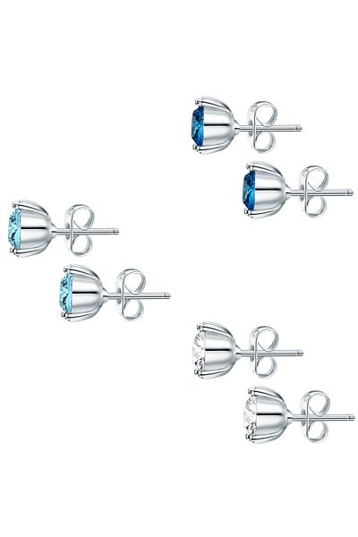 Lulu & Jane Swarovski® Kristalleri ile Ohrstecker 3'lü Set Swarovski® Kristalleri ile Ohrstecker Verziert