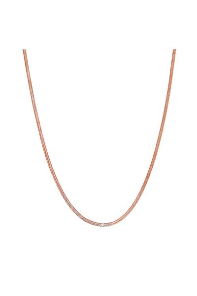 Glanzstücke München Silberhalskette Kette Sterling Silber roségold Zirkonia weiß