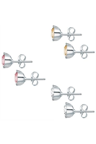 Lulu & Jane Swarovski® Kristalleri ile Ohrstecker 3'lü Set Swarovski® Kristalleri ile Ohrstecker Verziert