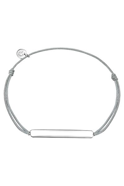 Glanzstücke München Textilarmband Armband Sterling Silber Textil (grau)