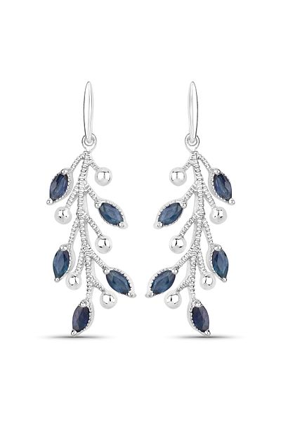 Rafaela Donata Edelsteinohrhänger Ohrhänger Sterling Silber Saphir blau