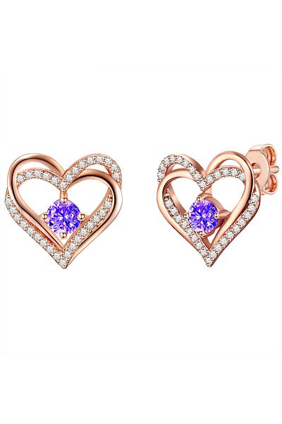Rafaela Donata Ohrstecker mit Kristallen von Swarovski® Ohrstecker Sterling Silber roségold verziert mit Kristallen