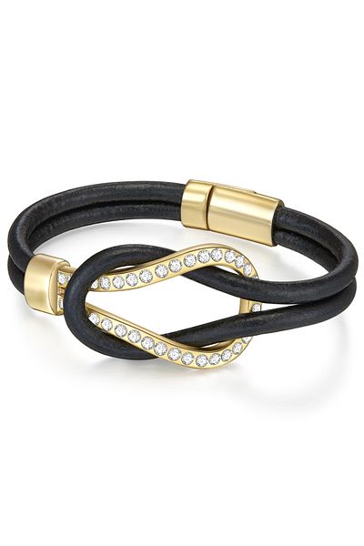 Lulu & Jane Modeschmuck Armband Armband gelbgold Glaskristall weiß