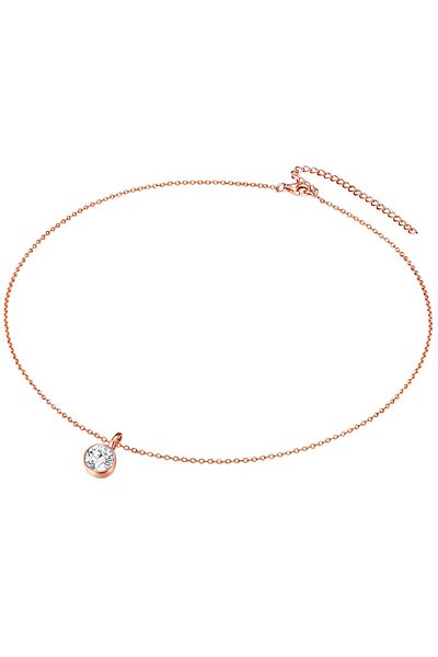 Rafaela Donata Ohrstecker mit Kristallen von Swarovski® Set (Kette+Ohrstecker) Sterling Silber roségold verziert mi