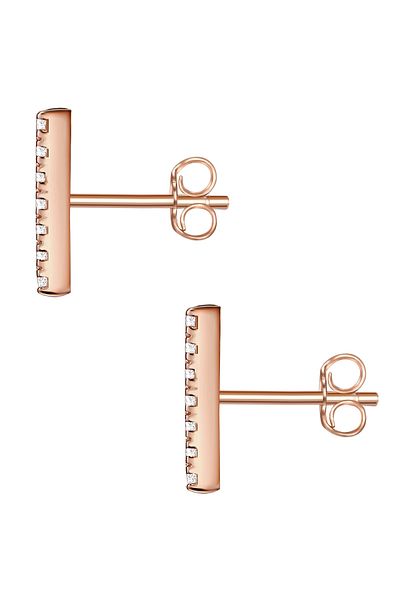 Glanzstücke München Silberohrstecker Ohrstecker Sterling Silber roségold Zirkonia weiß