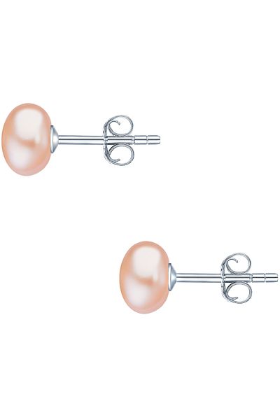 Valero Pearls Perlenohrstecker Ohrstecker Sterling Silber Süßwasser-Zuchtperle kayısı