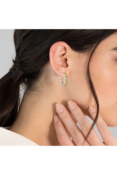 Rafaela Donata Edelsteincreolen Creolen Sterling Silber Citrin