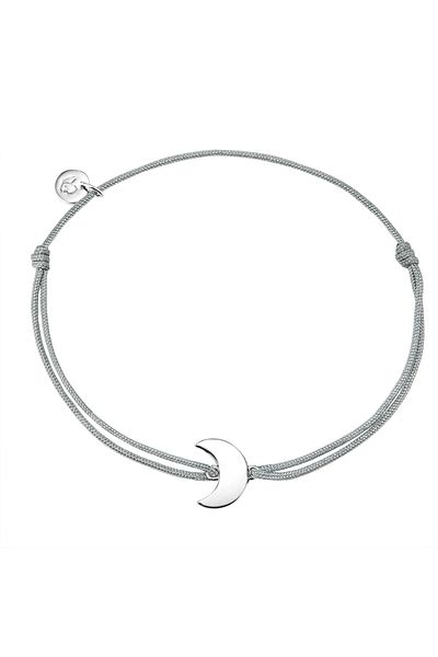 Glanzstücke München Textilarmband Armband Sterling Silber Textil (grau)