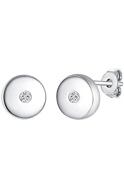 Lulu & Jane Diamantohrstecker Ohrstecker Sterling Silber Diamant weiß