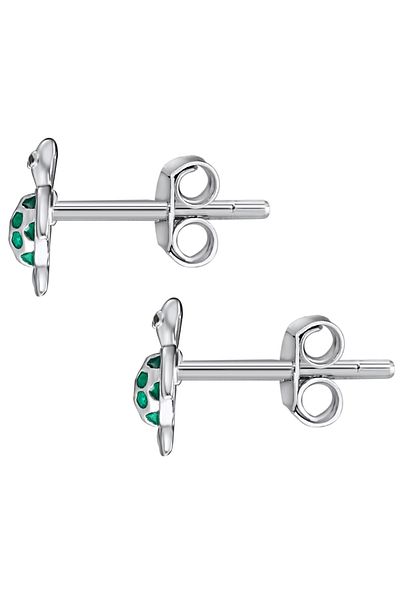 Rafaela Donata Silberohrstecker Ohrstecker Sterling Silber Emaille grün